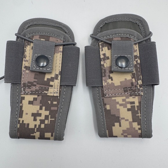 Unbranded Other - Set of 2 Tactical Magazine Pouches Digital Camo Grey Nylon Mag Holders